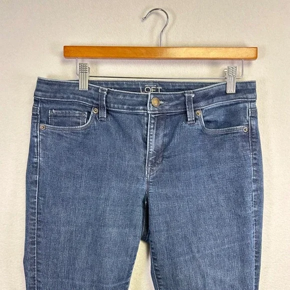 LOFT Modern Straight Dark Wash Denim‎ Jeans Women's Size 29/8 - Picture 3 of 10